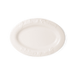 Studio M Creamware Plate L 23.5cm Japanese semi porcelain dish on white background