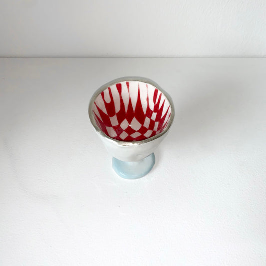 Red Checkerboard Bowl