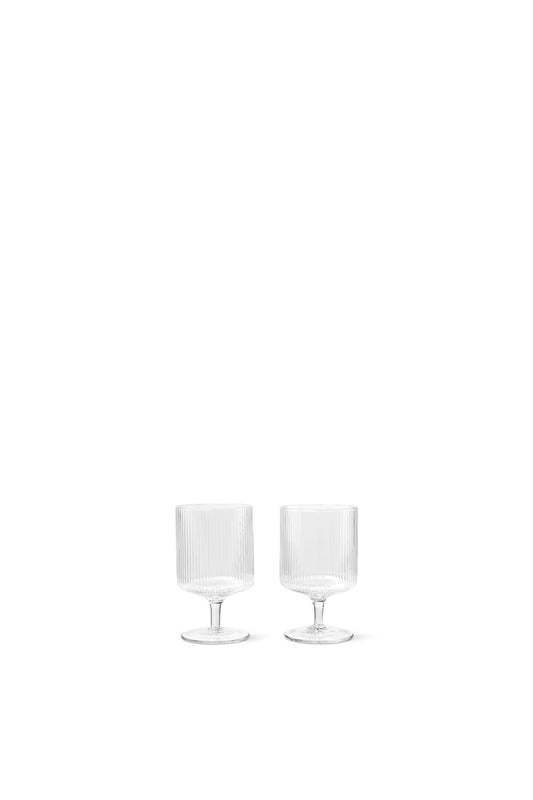 Ripple Wine Glasses Set of 2 (Clear)