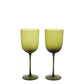 Host Red Wine Glasses Set of 2 (Moss Green)