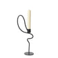 Valse Candle Holder High (Black)