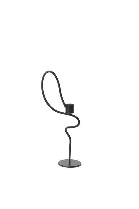 Valse Candle Holder High (Black)