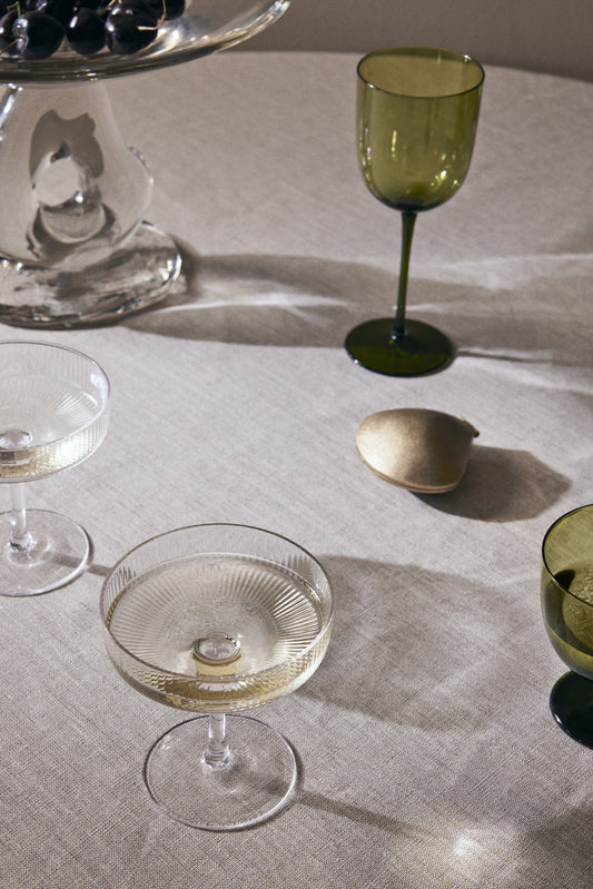 Host White Wine Glasses Set of 2 (Moss Green)