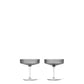 Ripple Champagne Saucers Set of 2 (Smoked Grey)