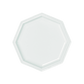Studio M' Gatis Plate in a jade green glaze, featuring an octagonal shape with a dotted rim detail, perfect for contemporary table settings.