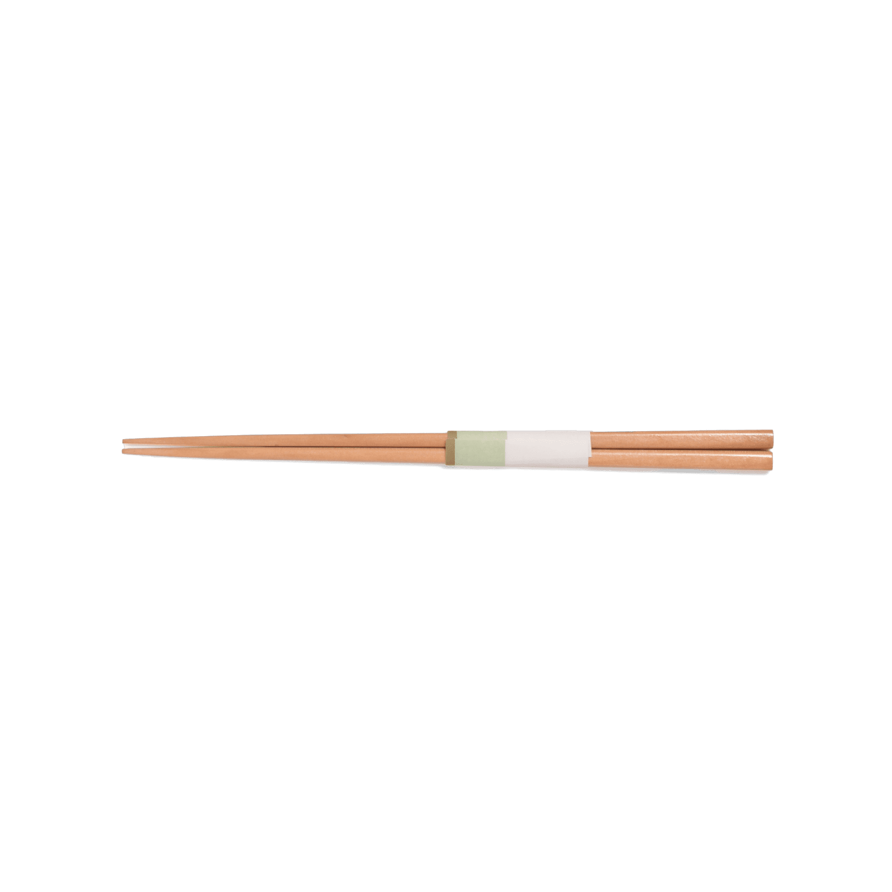 A pack shot of the back of Studio M' Maple Chopsticks 23cm featuring a sleek, slim profile and a smooth, pale blonde natural wood grain that brings light, airy warmth to the table.
