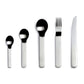 David Mellor Minimal stainless steel cutlery place setting with satin brushed finish