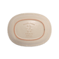 The base of Studio M Karil 25cm oval earthenware plates in ecru colour.