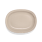 Studio M Karil 25cm oval earthenware plates in ecru colour.
