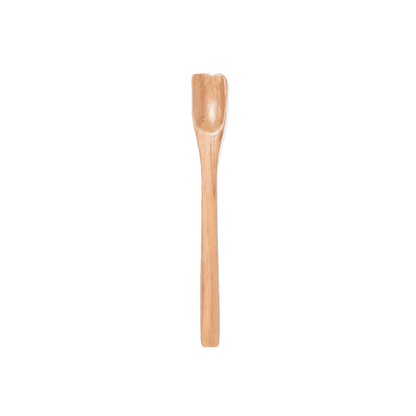 A pack shot of Studio M Kurinoki Japanese natural chestnut wood jam spoon.