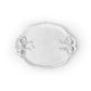 CARRON Paris large Marie-Antoinette white ceramic serving platter with handle detail