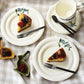 Studio M' Myrtille Dessert Plate in warm cream ceramic, in an afternoon tea table setting.