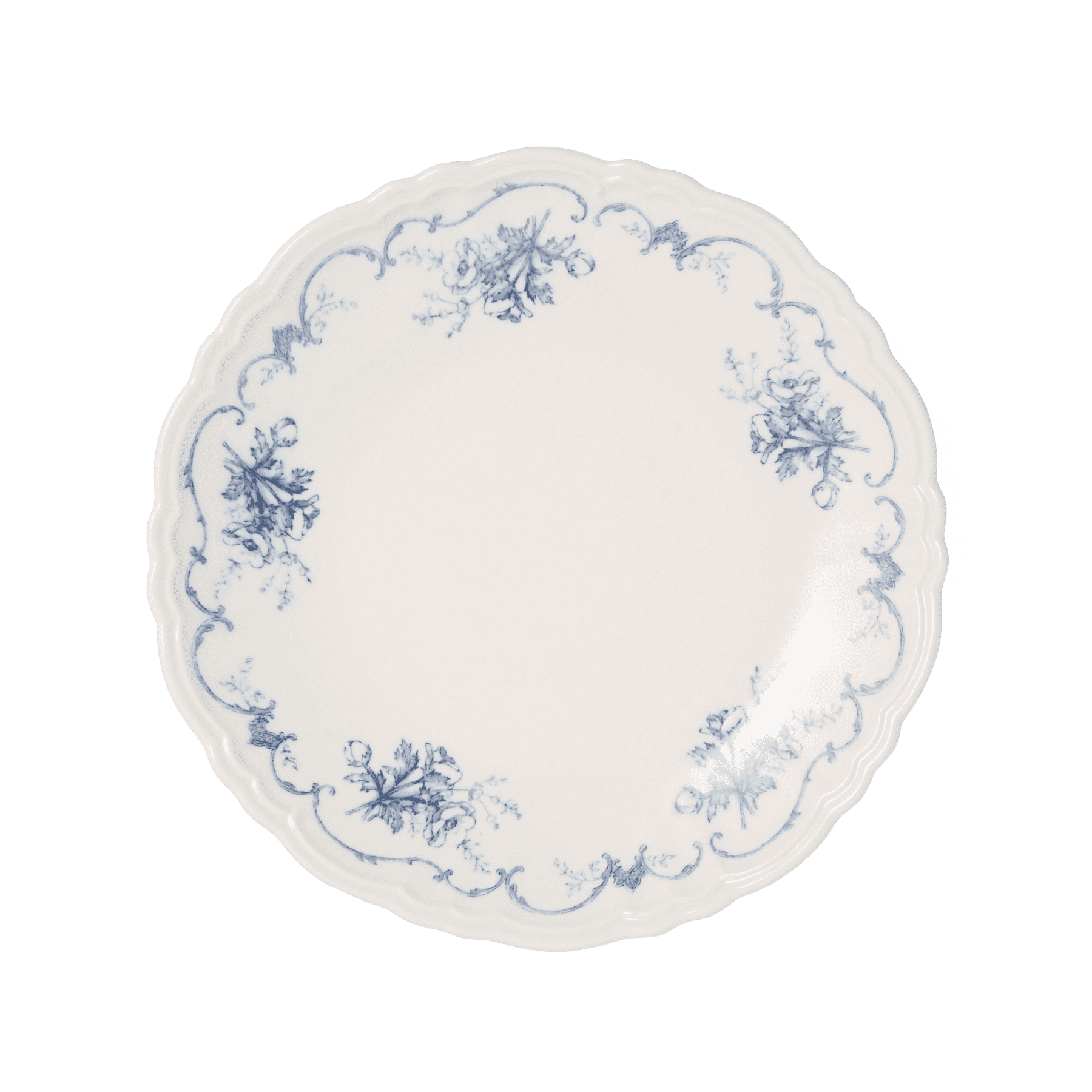A pack shot of Studio M' Moment Plate 24cm in a beautiful blue glaze, featuring a timeless, minimalist silhouette with a gently raised rim, perfect for main courses.