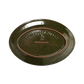 A pack shot of the base of Studio M' Malta Oval Plate 28cm in an earthy green glaze.