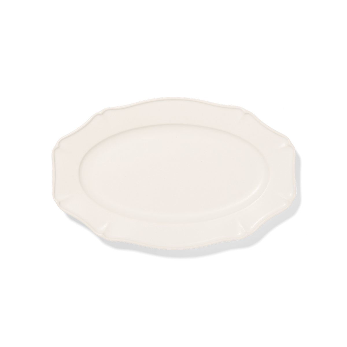 Studio M Ornata 20cm oval porcelain plates in matte white