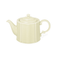 A pack shot of Studio M' Pungency Teapot in a soft pale green porcelain, featuring an elegant oval shape, refined curves, and a vintage-inspired vine-like handle.