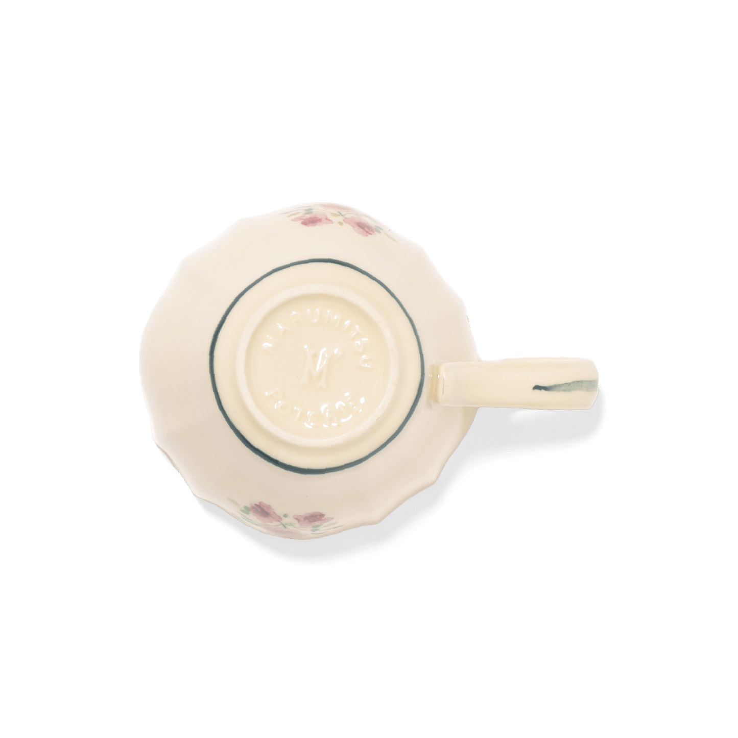 A pack shot of the base of Studio M' Rosier Mug in a warm, subtle beige glaze.
