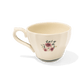 A pack shot of Studio M' Rosier Mug in a warm, subtle beige glaze, from a different side.
