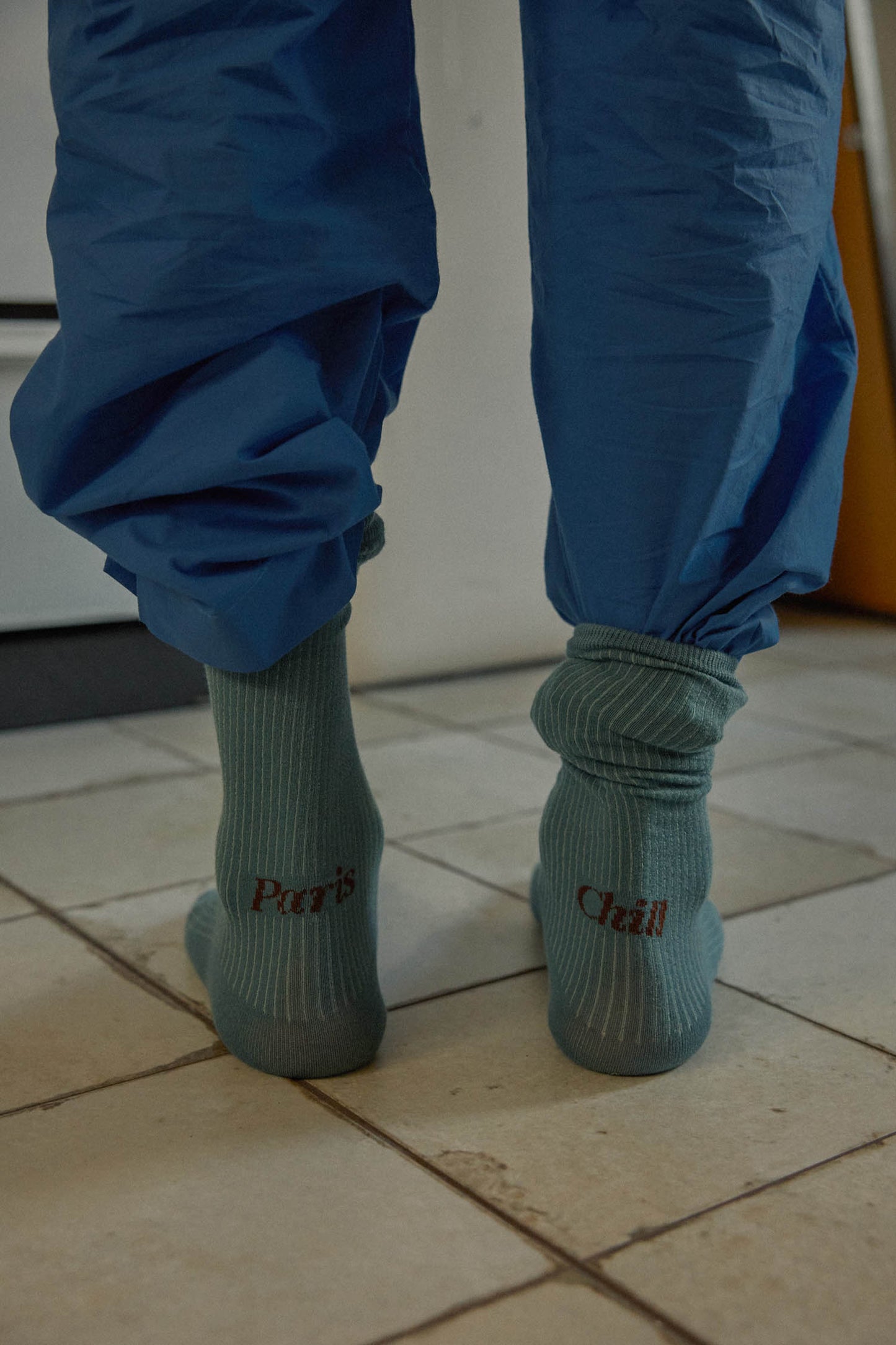 Paris Chill Socks (Grey Blue)