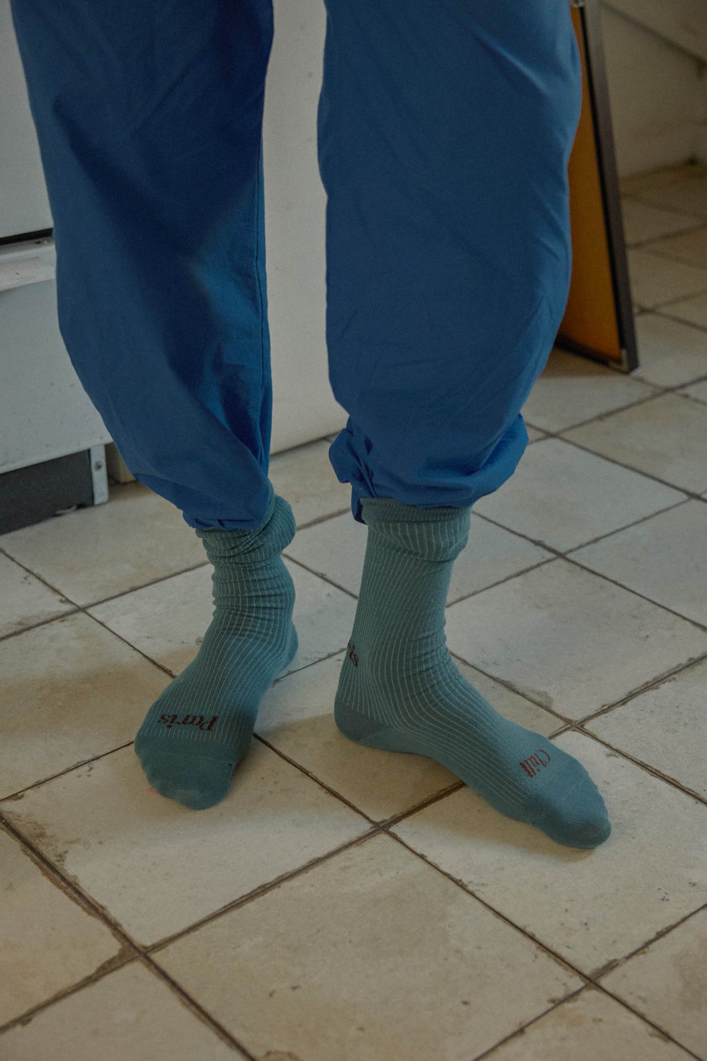 Paris Chill Socks (Grey Blue)