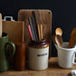 A lifestyle photo of Studio M' chopsticks range including Studio M' Lacquered Chopsticks 23cm in Black and Vermilion. 