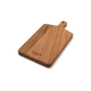 A side view of Studio M Japanese solid walnut cutting board in oblong