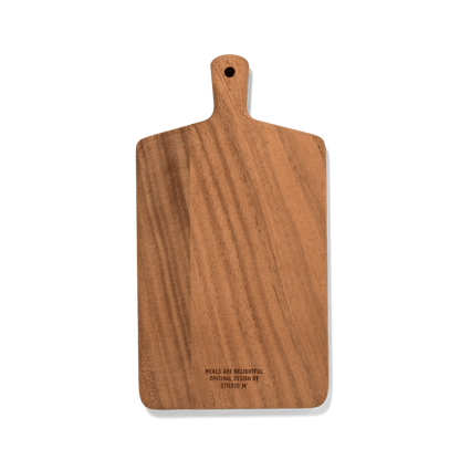 Studio M Japanese solid walnut cutting board collection in oblong silhouette
