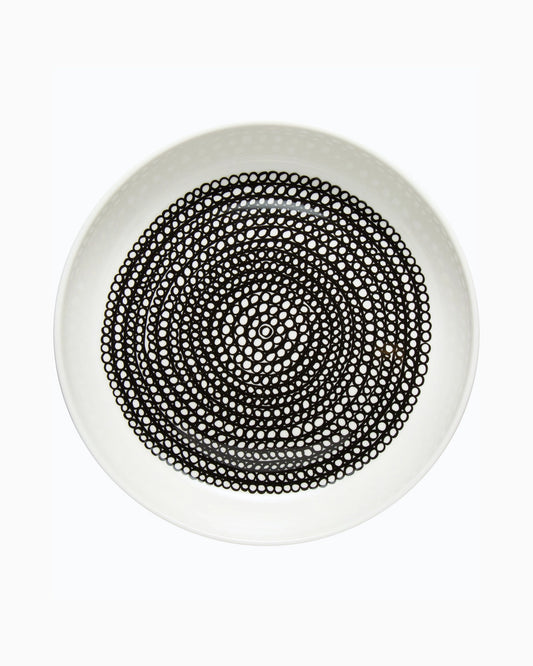 Oiva / Räsymatto Plate 20.5cm (White, Black)