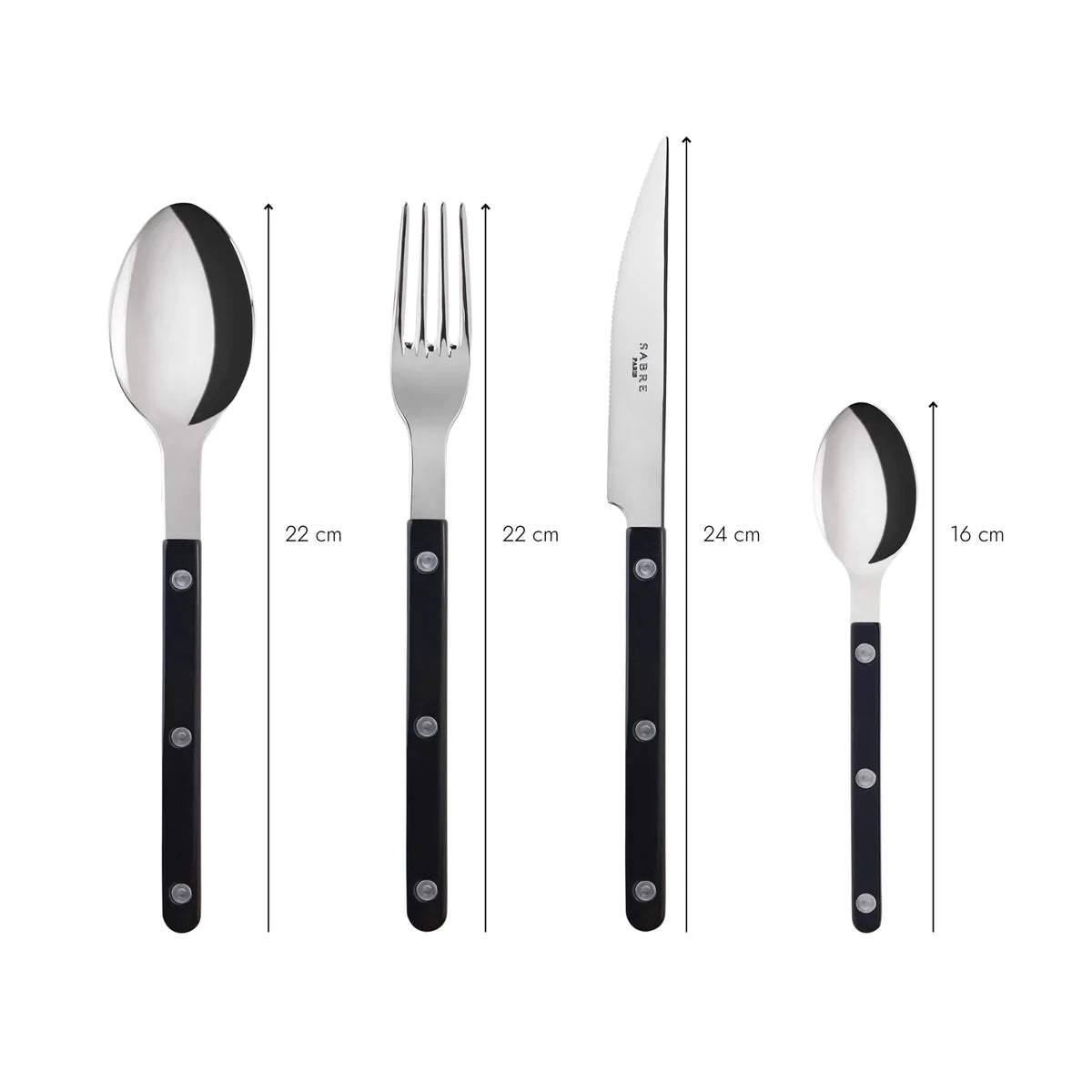 Bistrot Shiny Solid Cutlery - Black