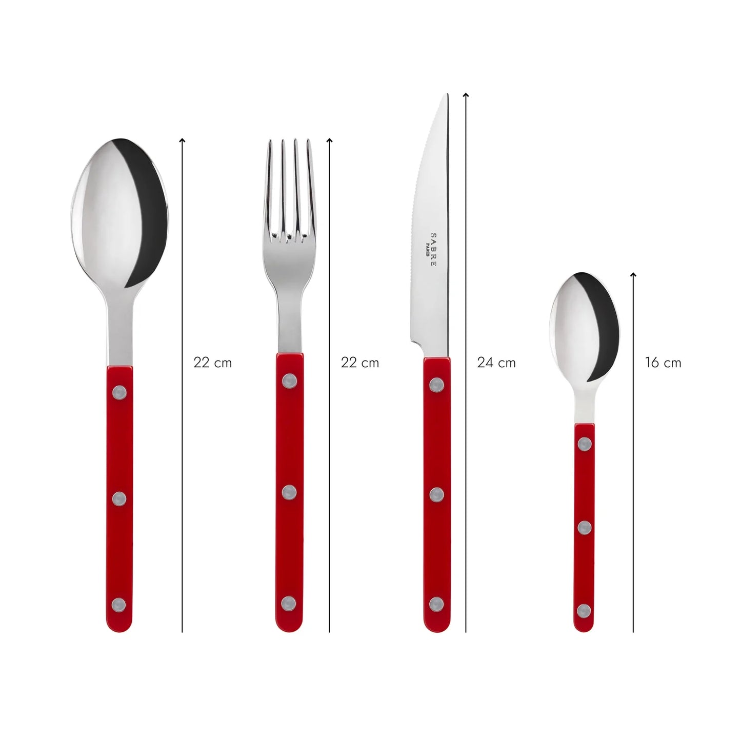 Bistrot Shiny Solid Cutlery - Burgundy