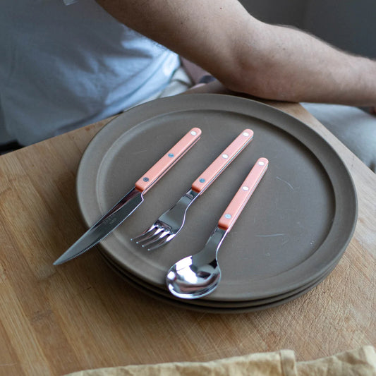Bistrot Shiny Solid Cutlery - Nude Pink