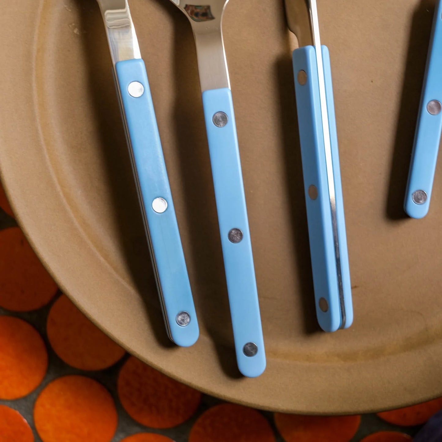 Bistrot Shiny Solid Cutlery - Pastel Blue