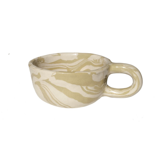 Latte Mug Marble Olive 260ml