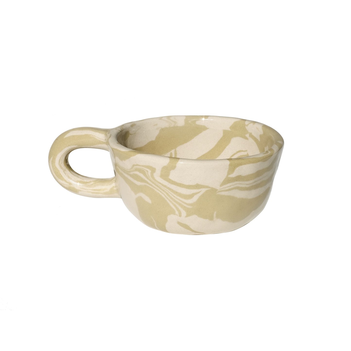 Latte Mug Marble Olive 260ml