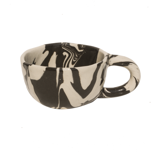 Latte Mug Marble Black 260ml