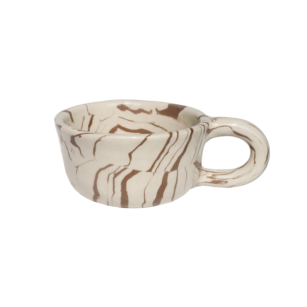 Latte Mug Stripe Choco 260ml