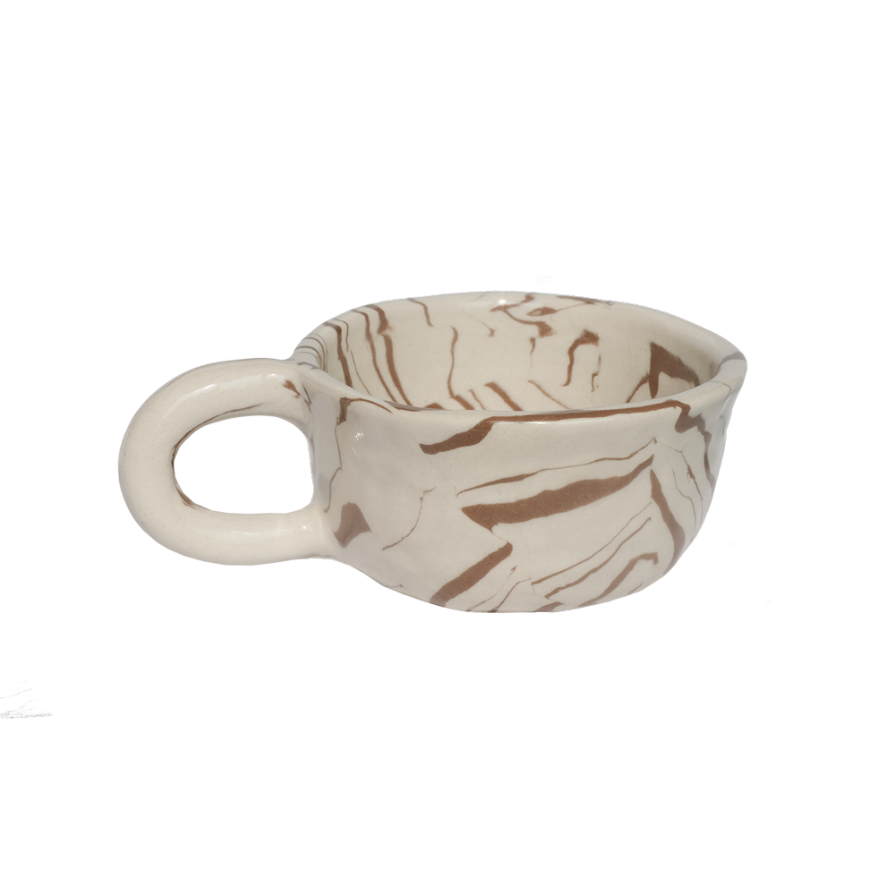 Latte Mug Stripe Choco 260ml