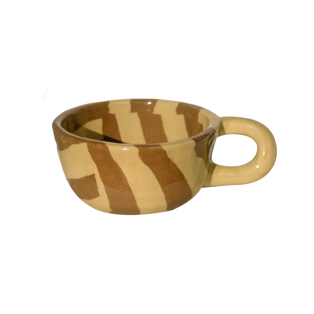 Latte Mug Stripe Ginger 260ml