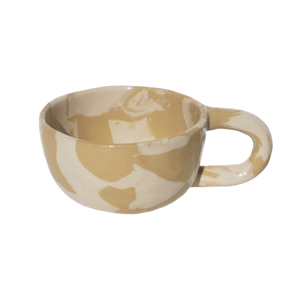 Latte Mug Marble Yellow 260ml