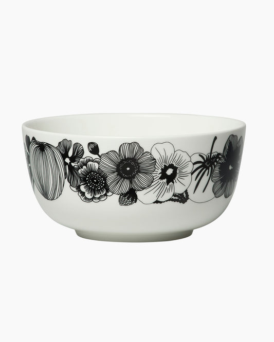 Oiva / Siirtolapuutarha Bowl 900ml (White, Black)