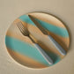 Soft Stripe Blue Dinner Plate 25cm