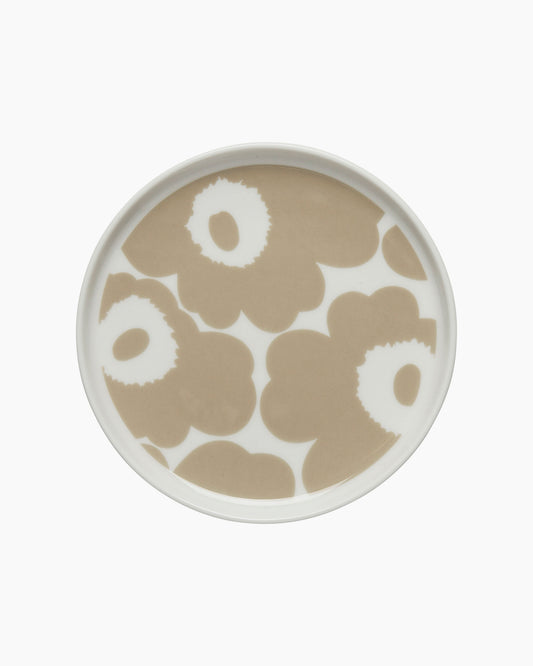 Oiva / Unikko Plate 13.5cm (White, Beige)