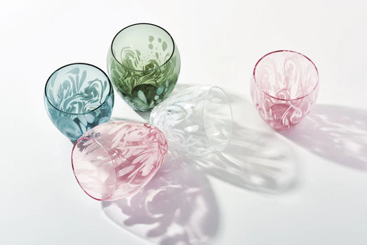 Forest Green & White Mai Glass 270ml
